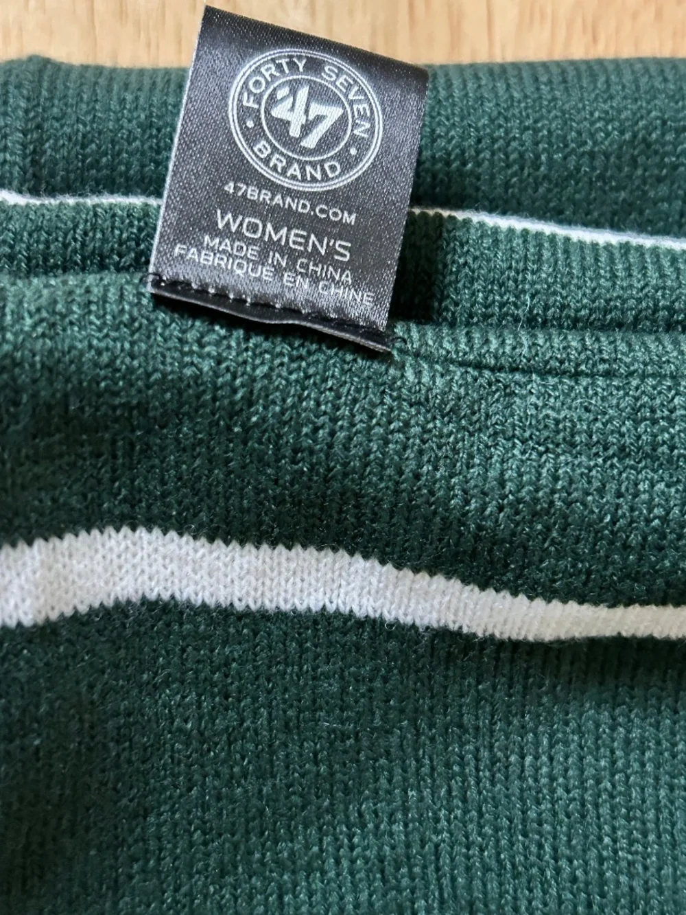 '47 Brand New York Jets Women's Striped Infinity Knit Scarf Green/White Acrylic
